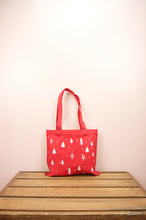 Mini Trees on Red Canvas Mini Tote
