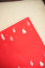 Mini Trees on Red Canvas Placemat