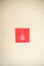 Silver Bells on Red Canvas Coaster