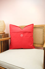 Mini Trees on Red Canvas Cushion Cover