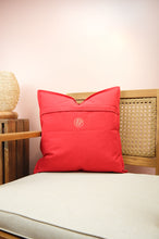 Gold Snowflakes on Red Canvas Cushion Cover