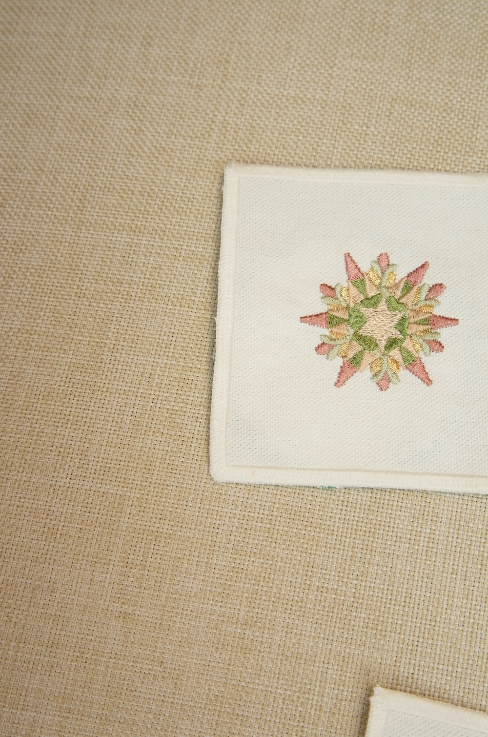 Parol on Natural Canvas Coaster