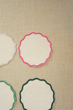 Scalloped Natural Canvas Coasters Set of 6