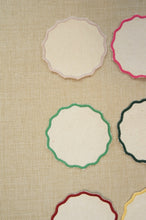 Scalloped Natural Canvas Coasters Set of 6