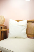 Pink and Green Christmas Tree on Light Canvas Cushion Cover