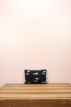 Beach on Black Canvas Small Zip Up Pouch