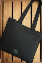 Floral Jeepney on Small Black Canvas Tote
