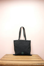 Floral Jeepney on Small Black Canvas Tote