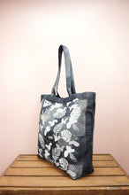 Chelsea on Tile Patterned Denim Shopping Tote