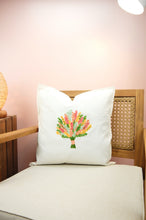 Spring Bouquet on 18in Light Canvas Cushion Cover