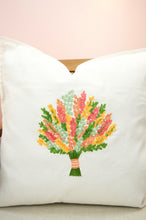Spring Bouquet on 18in Light Canvas Cushion Cover