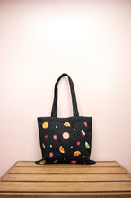 Fresh on Black Canvas Small Tote