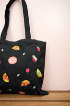 Fresh on Black Canvas Small Tote