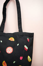 Fresh on Black Canvas Small Tote