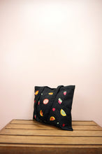 Fresh on Black Canvas Small Tote