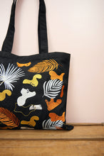 Chelsea on Black Canvas Small Tote