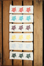 Turtles in Assorted Colors on Natural Canvas Pen Case