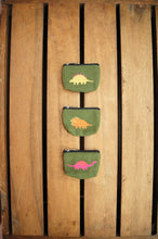 Dinosaurs on Moss Canvas Coin Purse