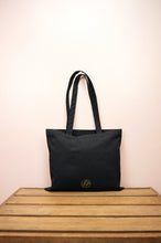 Floral Forest on Black Canvas Small Tote