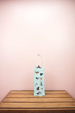 Puppies on Mint Canvas Water Bottle Bag