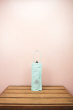 Puppies on Mint Canvas Water Bottle Bag