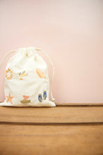 Summer by the Beach on Light Canvas Mini Drawstring Pouch