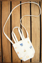 Summer by the Beach on Natural Canvas Water Bottle Sling Bag