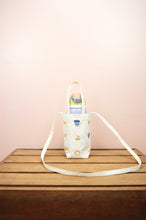 Summer by the Beach on Natural Canvas Water Bottle Sling Bag