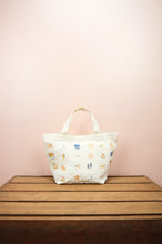 Summer by the Beach on Natural Canvas Small Handbag