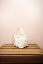 Summer by the Beach on Natural Canvas Small Handbag