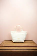 Summer by the Beach on Natural Canvas Small Handbag