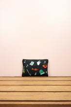 I Hear Music on Black Canvas Small Zip Up Pouch