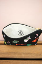 I Hear Music on Black Canvas Small Zip Up Pouch