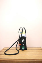 I Hear Music on Black Canvas Water Bottle Sling Bag