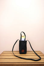 I Hear Music on Black Canvas Water Bottle Sling Bag