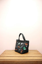 I Hear Music on Black Canvas Small Handbag