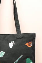 I Hear Music on Small Black Canvas Tote