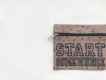 Start Somewhere on Stars Canvas Wallet