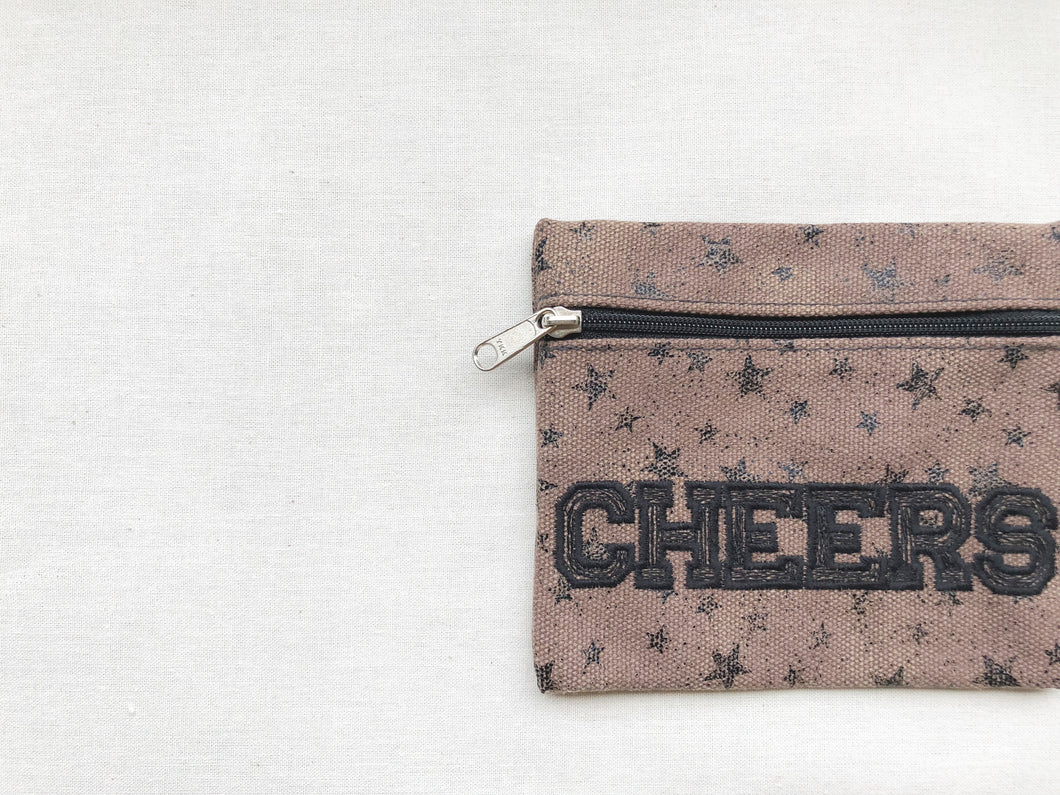 Cheers on Stars Canvas Wallet