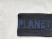 Planet Rock Stars on Black Canvas Small Zip Up Pouch