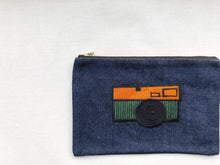 The Camera Loves You on Denim Small Zip Up Pouch