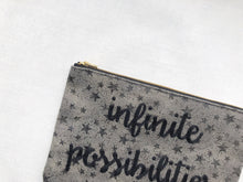 Infinite Possibilities on Stars Canvas Small Zip Up Pouch