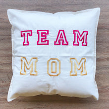 Team Mom on Light Canvas Cushion Cover
