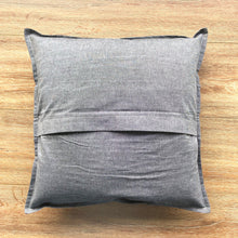 Flower Doodle on Gray Chambray Cushion Cover
