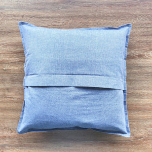 Jemima on Blue Chambray Cushion Cover