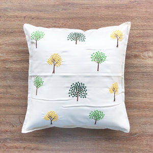 Dotted Trees on Cotton Twill Cushion Cover