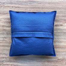 Zigzag on Blue Canvas Cushion Cover
