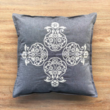 Cassie on Gray Chambray Cushion Cover