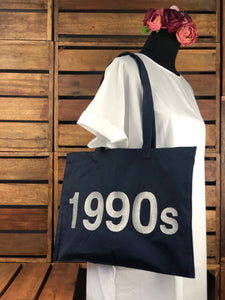 1990s on Navy Canvas Legal Document Tote