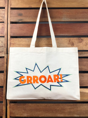 Grroar! on Natural Canvas Legal Document Tote
